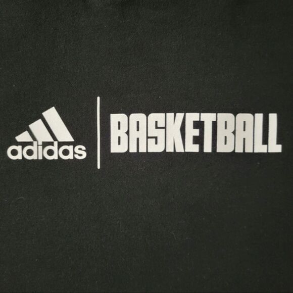 adidas Men's Black Pullover Hooded Basketball Sweatshirt - Picture 9 of 13
